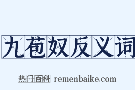 九苞奴反义词是什么意思的图片